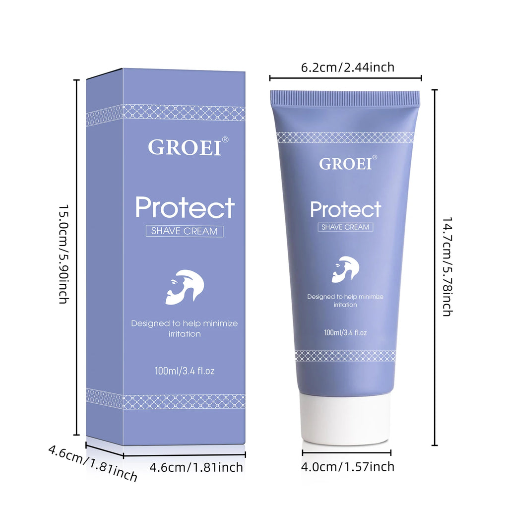 Sensitive Skin Shave Cream 100ml - Gentle Hydrating Formula, Rich Lather Helps Minimize Irritation & Razor Burn, Cruelty-Free.