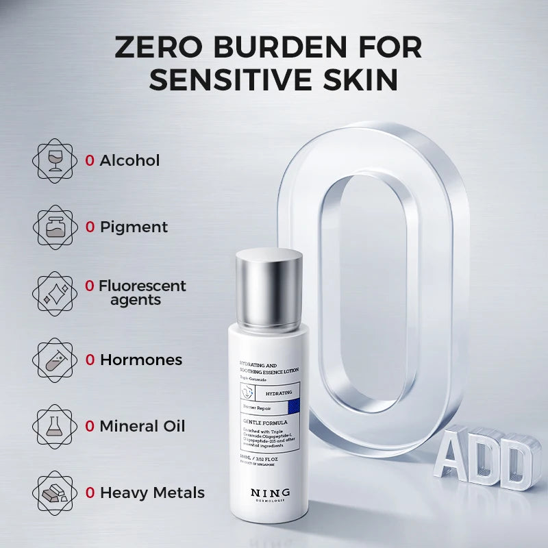 Korean Skincare Set Toner + Lotion + Cream – 8D Hyaluronic Acid & Ceramides for Hydration, Soothing Comfort & Barrier Support