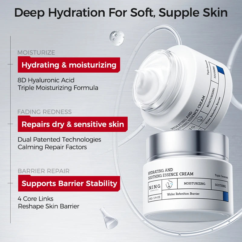 Korean Skincare Set Toner + Lotion + Cream – 8D Hyaluronic Acid & Ceramides for Hydration, Soothing Comfort & Barrier Support